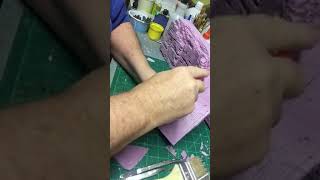 Carving rocks from foam for model railroading [upl. by Moyra]