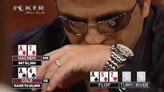 Old School Poker After Dark Clash Jamie Gold vs Joe Hachem [upl. by Yenolem]