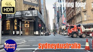 Sydney Australia 4K 60fps HDR City Driving Tour Crewe Pl Rosebery To Castlereagh Street Sydney [upl. by Karna]