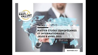 Présentation Master Études Européennes et Internationales parcours HIRISS Rentrée 2021 [upl. by Marney]