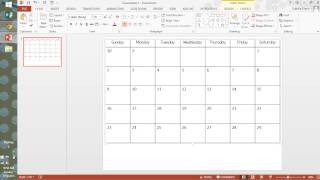 How to create a calendar in Powerpoint [upl. by Adnoel]