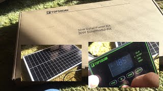 Topsolar Solar Panel Kit 30W 12V Monocrystalline with 10A Solar Charge Controller unboxing [upl. by Oderfigis]