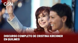 DISCURSO de CRISTINA KIRCHNER en la inauguración del MICROESTADIO quotPRESIDENTE NÉSTOR KIRCHNERquot [upl. by Onaireves48]