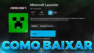 COMO BAIXAR O MINECRAFT ORIGINAL de GRAÇA no SITE OFICIAL [upl. by Rramo]