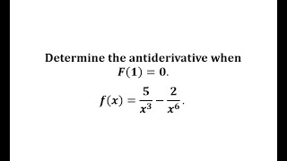 The Antiderivative of a Function Using Negative Exponents [upl. by Ahsieuqal]