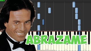 🎹 Julio Iglesias Abrázame Piano Tutorial Synthesia ❤️♫ [upl. by Elpmet538]