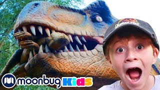 GIANT TREX at Family Visit TRexRanch  Jurassic TV  Dinosaur Videos [upl. by Halac]