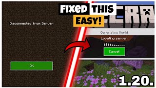 MinecraftAternos server Disconnected from server fixed easy unable to connect to world [upl. by Ursa]