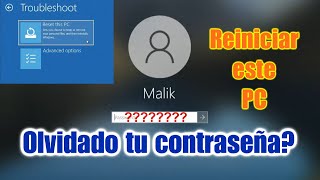 Windows Está Bloqueado 💫 Olvidé mi CONTRASEÑA➡️No puedo iniciar sesión➡️Restablecer la Contraseña💯 [upl. by Fasa906]