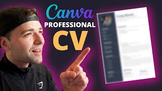 Create a Professional Looking CV with Canva amp Stand out in your next Job Application Process [upl. by Annaul]