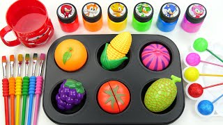 Oddly Relax ASMR  How I Made 6 Fryits Toys WITH Lollipop Stick Rainbow Magic Cup  Satisfying Video [upl. by Boar]