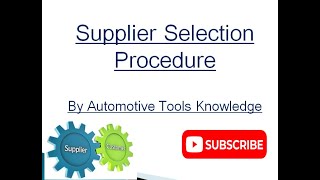 Supplier Selection Process as per IATF 16949 in Hindi [upl. by Anastasie]