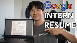 My Google Internship Resume  Personal Resume Tips [upl. by Aimal]