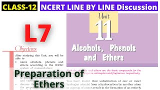 L7 Preparation of Ethers  Class 12 NCERT Chemistry Chapter 11 Alcohols Phenols and Ethers Hindi [upl. by Rehptsirhc]