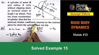 Class 11 Physics  Rigid Body Dynamics  33 Example15 on Rotational Motion  For JEE amp NEET [upl. by Haveman]