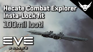 EVE Online  InstaLock Hecate Combat Exploration fit [upl. by Gemperle421]