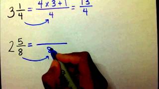 Mixed Number to Improper Fraction [upl. by Avrom136]