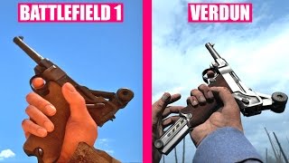 BATTLEFIELD 1 Guns Reload Animations vs Verdun [upl. by Lehcin]