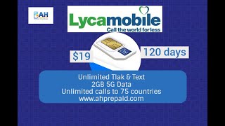 Lycsmobile USA Prepaid Monthly PlansSim Cards [upl. by Ahsyekat]