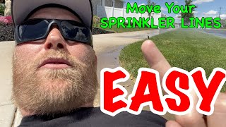 How to Move Sprinklers Easy  How to Move Sprinklers on a Poly Swing Pipe [upl. by Eira475]