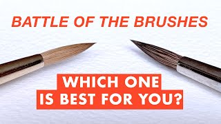 WATERCOLOR BRUSH REVIEW 🖌️🎨 Escoda Reserva real kolinsky sable vs Escoda Versatil synthetic [upl. by Engelhart]