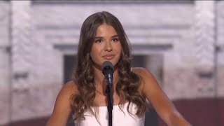 Trumps granddaughter made her firstever speech at the RNC watch what happened [upl. by Enitsud981]