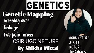 Genetic MappingTwo point cross  CROSSING OVER LINKAGE  GENETICS CSIRNET JRF LIFESCIENCE [upl. by Hoban605]