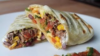 Burritos mit Hackfleischfüllung Rezept  Beef Burritos Recipe  ENG SUBS [upl. by Heinrick]