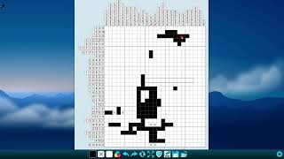 Beautiful BampW nonogram [upl. by Humble]