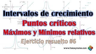 Intervalos de crecimiento de una función  Ejercicio resuelto 6 [upl. by Jarietta]