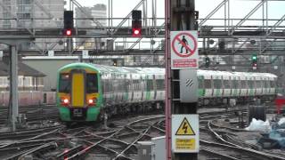 A Few Trains at London Bridge 080114 [upl. by Ahsilam]