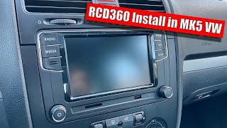 Installing a RCD360 Radio in a Mk5 VW Jetta [upl. by Eelirem437]