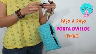 Tutorial Porta ovillos a crochet  punto cesta [upl. by Lauree]