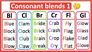 Consonant blends 1 🤔  Phonics lesson  Learn with examples [upl. by Lockwood]