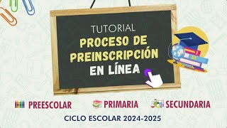 Videotutorial Preinscripciones En Línea 20242025 [upl. by Annay687]