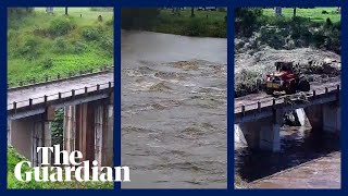 Qld floods 2022 timelapse footage shows the magnitude of flooding in Queensland [upl. by Cami92]