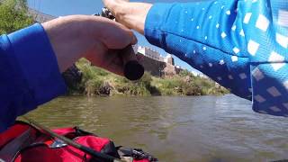 Bass fishing with Belly Boat  Guadiana River  Mértola  Portugal [upl. by Aiden644]