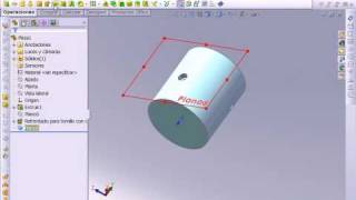 Taladro en carta cilindrica con solidworks 2 de 2 [upl. by Drareg]