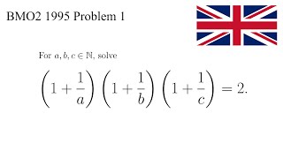 Symmetric Diophantine Equation  British Mathematical Olympiad 1995 Problem 1 [upl. by Tonl1]