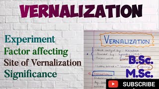 what is Vernalization in Plants Significance of Vernalization BSc MSc notes on Vernalization [upl. by Ataynek503]