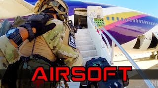 AIRSOFT AIRPLANE HOSTAGE RESCUE [upl. by Leuqram]