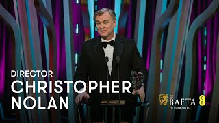 Christopher Nolan wins Director for Oppenheimer  EE BAFTA Film Awards 2024 [upl. by Lazare961]