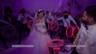 Groom surprises bride  AWESOME WEDDING ENTRANCE with 16 DRUMMERS Forsen dabke [upl. by Waddell]