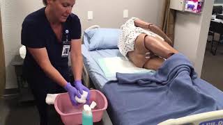 Colorado CNA  Skill 21  Provides Perineal Care PeriCare for Female [upl. by Eiramyllek727]