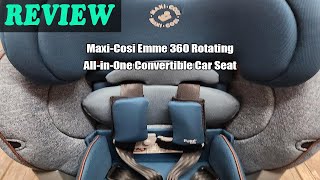 Review MaxiCosi Emme 360 Rotating AllinOne Convertible Car Seat 2023 [upl. by Atiluj]