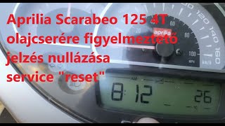 Aprilia Scarabeo 125 4T service reset [upl. by Siari22]