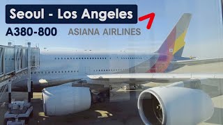 Asiana A380 Economy Seoul to Los Angeles [upl. by Heyward]