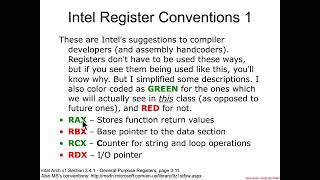 Register Conventions  Architecture 1001 x8664 Assembly [upl. by Noslien106]