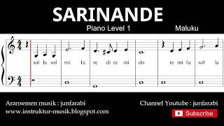 not balok sarinande  piano level 1  lagu daerah maluku  solmisasi [upl. by Rolandson]