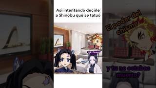 Aoi intentando decirle a Shinobu que se tatuó aoi shinobu kimetsunoyaiba demonslayer humor [upl. by Ddart]